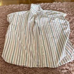 Multicolor striped Madewell button down